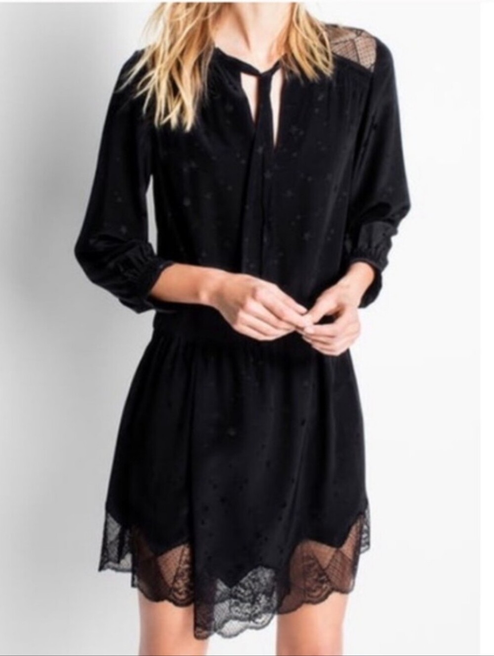 ZADIG & VOLTAIRE Riche Jac Deluxe Star Silk Dress Size L